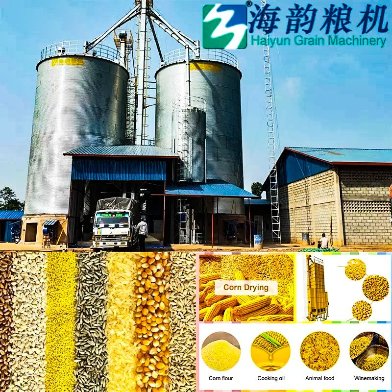 300T/D Corn Dryer Tower + 1200T Storage Silo